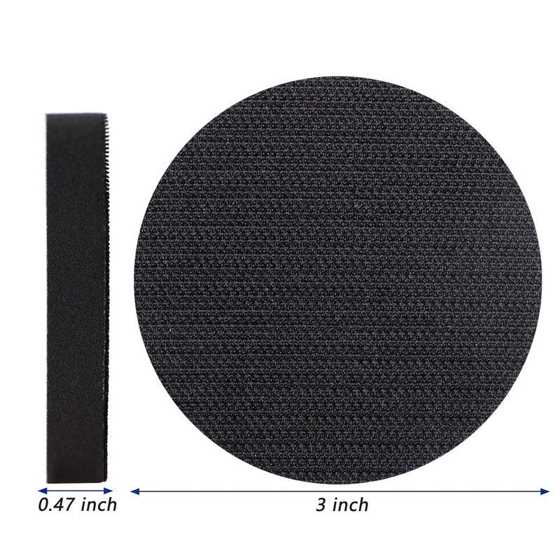 SIJDIEE 6 Pack Interface Pads, 3 Inch Hook and Loop Soft Density Sponge Cushion Buffer Backing Pad, Foam Sanding Interface Pads for Orbital Sander Automotive Woodworking Polishing - Image 3